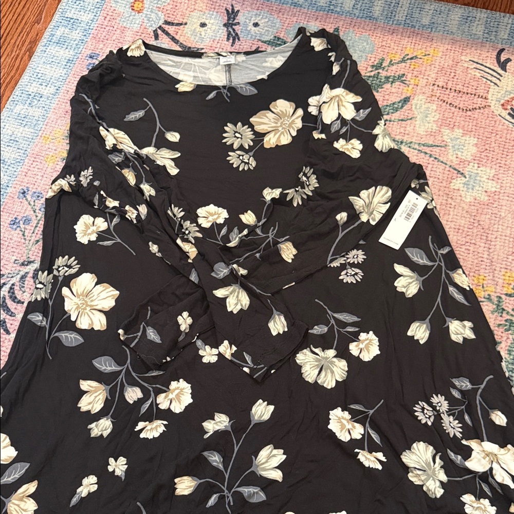 Old Navy Black Floral Dress